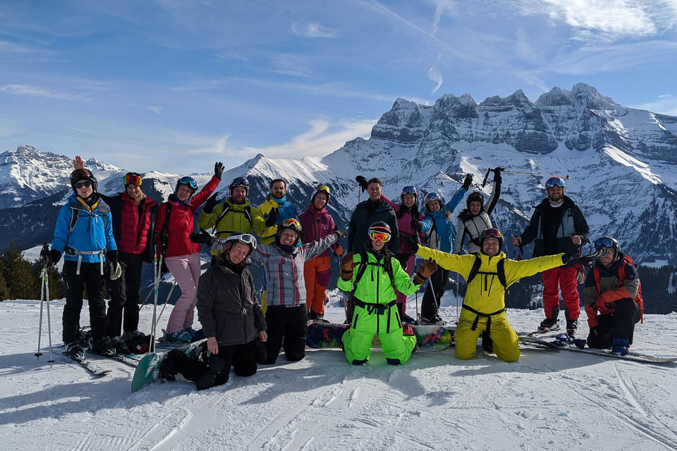 Group ski holiday by train